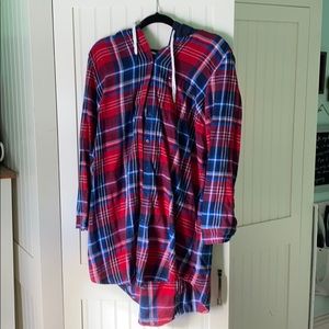 Flannel dress/cardigan